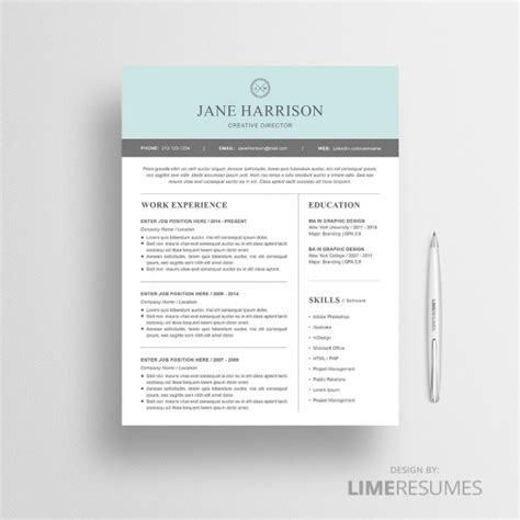 Modern resume templates updated to 2021 industry standards increase your chances of getting hired fully customizable over 1 mln. Modern Resume Template for Microsoft Word - LimeResumes