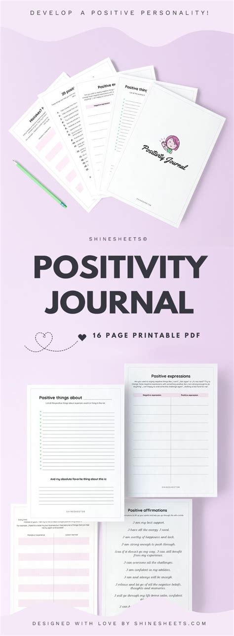 FREE Printable Positivity Journal For More Good Vibes In Your Life