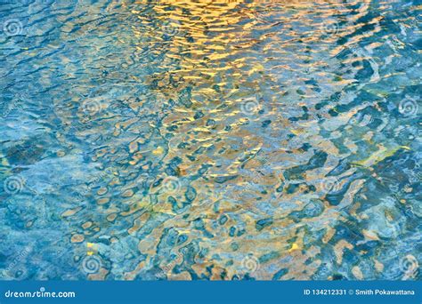Pool Transparent Water With Sun Reflections Stock Image Image Of