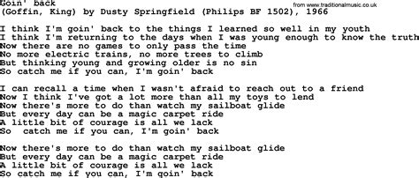 Bruce Springsteen Song Goin Back Lyrics