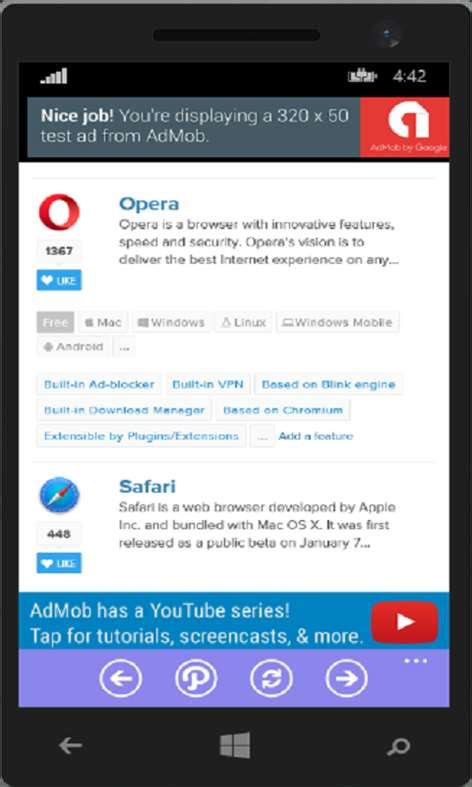 1.0 ghz intel pentium processor or later. Opera Mini Alternatives for WP for Windows 10 free download