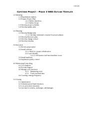 All the requirements in capstone project outline, format, and proposal. ITMG 322 : Project Management Using MS Project - American ...