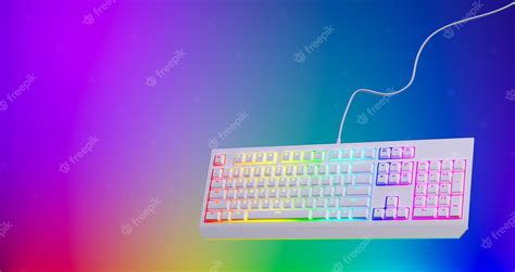 Premium Photo Gaming Keyboard With Backlight White Pc Keyboard With