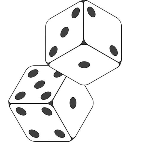 Dice Clip Art At Clkercom Vector Online Sketch Coloring Page