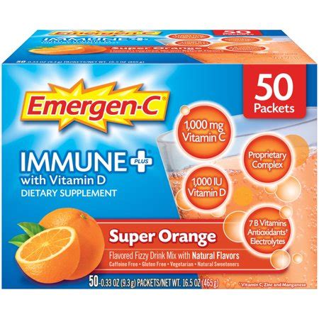 Weekly deals on vitamins & supplements. Emergen-C Immune Plus 1,000 mg Vitamin C Plus Vitamin D ...