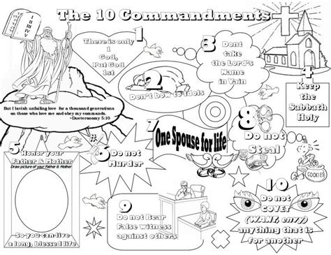 During the quarantine i have printed copies for our sister i'm kari sweeten and i've been a creative blogger for 10+years. Exquisite Free Printable Ten Commandments Coloring Pages ...