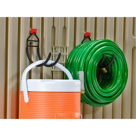 Lowe's knows what it takes to make your garden grow when it comes to your lawn, some of the best tools to keep things in order are lawn mowers, leaf blowers, trimmers and edgers. Rubbermaid Black Steel Storage Shed Tool Hanger Rack at ...