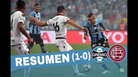 En el minuto 21, el lateral rafinha envió un. Gremio vs Lanus 1-0 RESUMEN GOLES Final Ida Copa ...