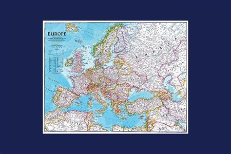 Evropa National Geographic Classic Nástěnná Mapa 118 X 92 Cm Lamino