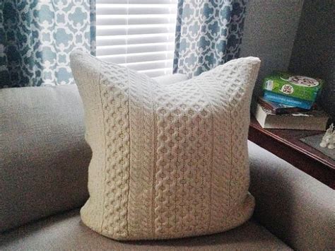 Turn An Old Sweater Into A Plush Pillow For Sweater Pillow Covers