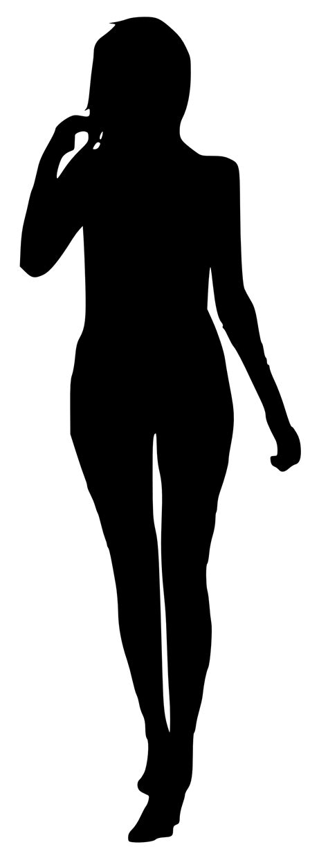 Silhouette Of A Woman Standing at GetDrawings | Free download png image
