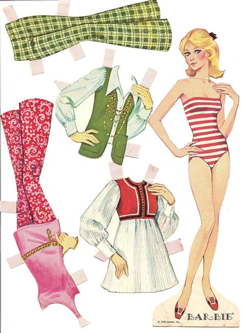 Mostly Paper Dolls My Barbie Paper Dolls 1970 And 1972 Barbie Paper