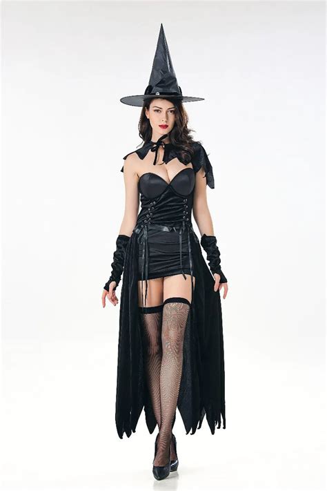Cosplay Halloween Horror Vampire Costume Dress Hat Witch Costume Adult Devil Clothes Masquerade