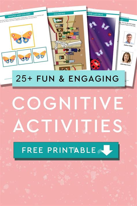 Free Printable Worksheets Cognitive Activities Memory Activities