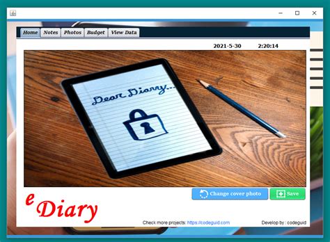E Diary Application In Java Electronic Diary Systems