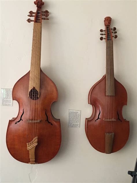 The Bass And Tenor Viola Da Gamba From Our Wall Were Played Primarily