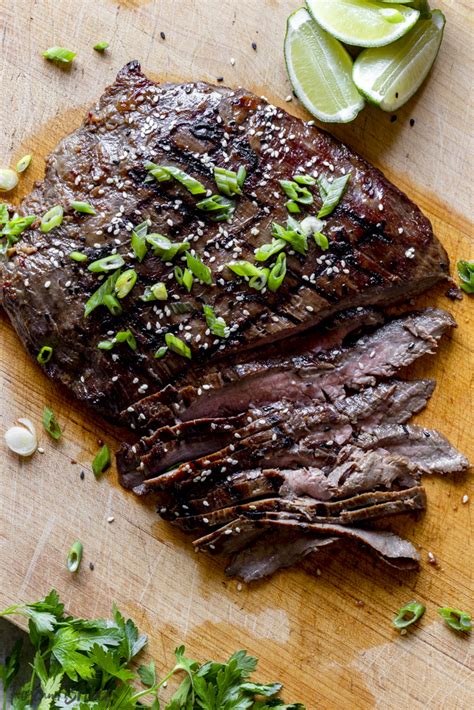 And cut in strips on diagonal against grain. Asian Grilled Flank Steak Recipe - Fox and Briar