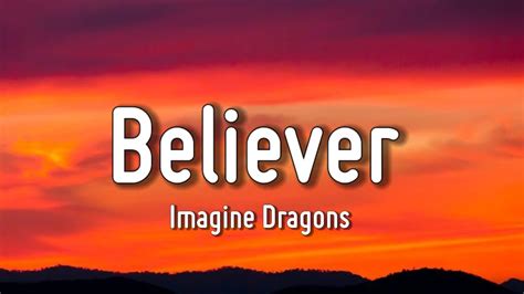 Imagine Dragons Believer Lyrics Chords Chordify