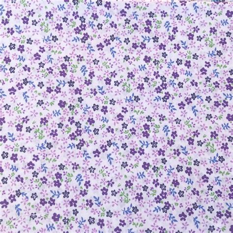 Purple Floral Fabric Etsy