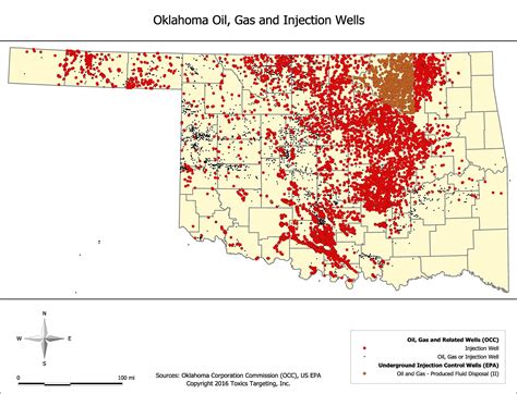 Selected States Oil Gas And Injection Wells Maps Toxics Targeting