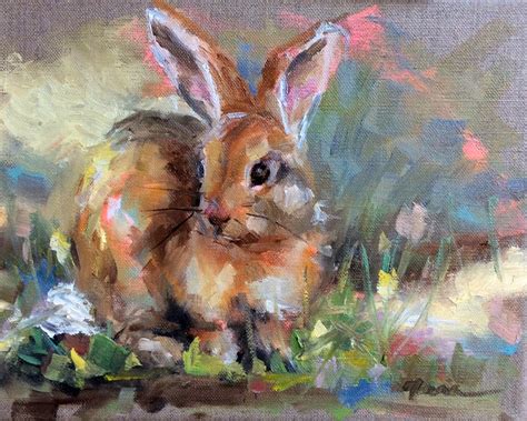 Painting By The Lake Easter Bunny Sold