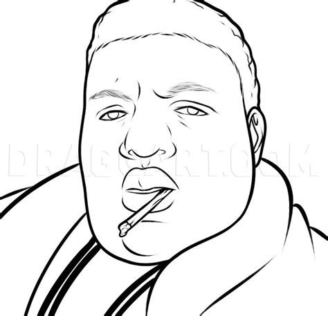 How To Draw Biggie Smalls Notorious B I G Biggie Step By Step