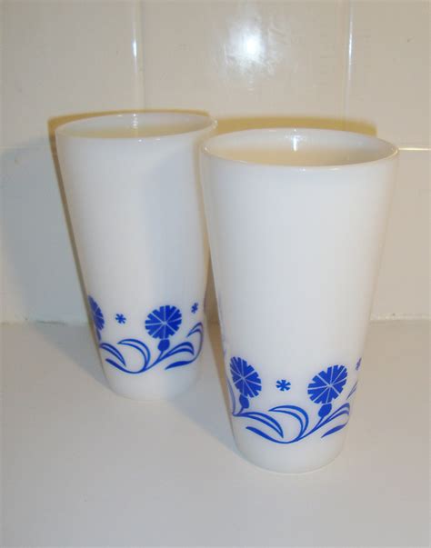 Vintage Hazel Atlas Milk Glass Tumblers Set Of