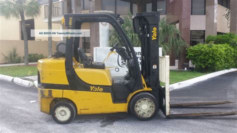2009 Yale 8000lbs Forklift W Long Forks
