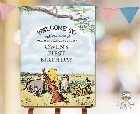 Winnie The Pooh Birthday Collection Jolly Owl Designs