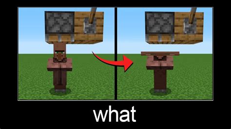 Minecraft Wait What Meme Part 71 Crushed Villager Youtube