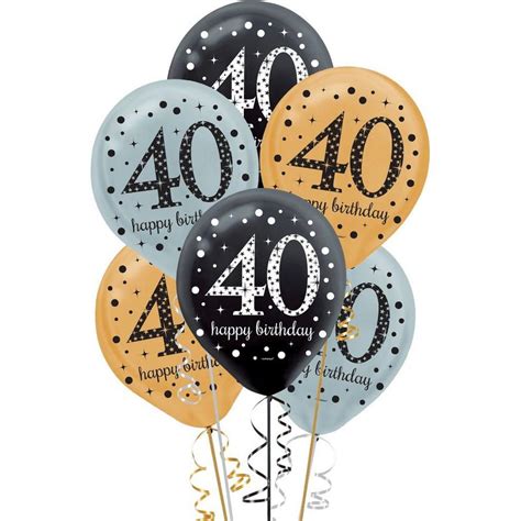 40th Birthday Balloons 15ct Sparkling Celebration Party City