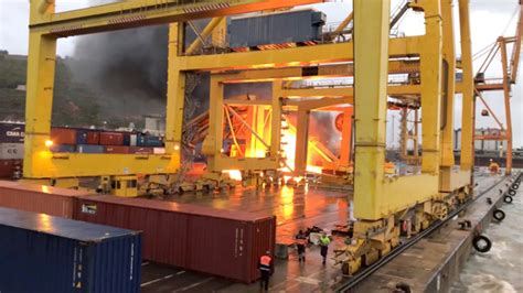Ferry Collides With Crane Sparking Fire In Barcelona News Emirates247