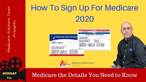 Sign Up For Medicare 2020 How To Sign Up For Medicare Youtube