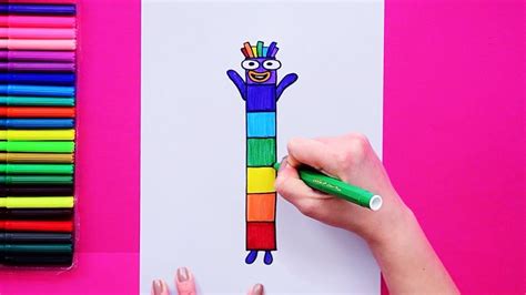 How To Draw Number 7 Numberblocks Youtube