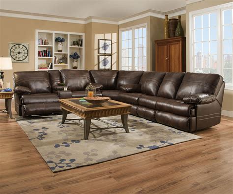 Simmons Upholstery 50981 Casual Three Piece Sectional Sofa With Four