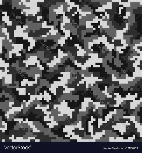 Camouflage Pattern Digital Seamless Royalty Free Vector