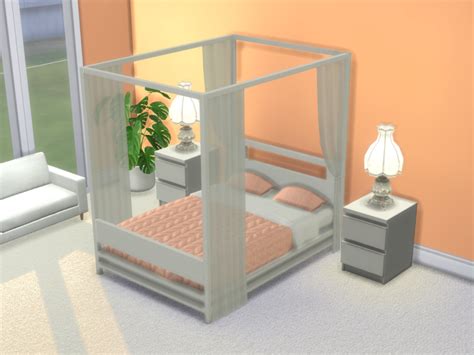 The Sims Resource Pastel Dreams Canopy Bed Requires City Living