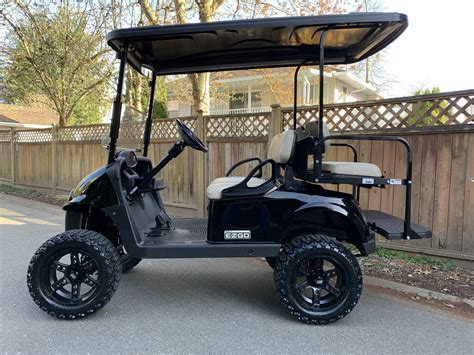 Black Lifted Ezgo Rxv Long Roof And Lithium Battery Big Thunder Golf
