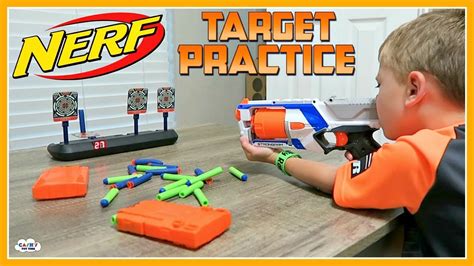Nerf Guns Shooting Target Practice Kids Toy Review Youtube