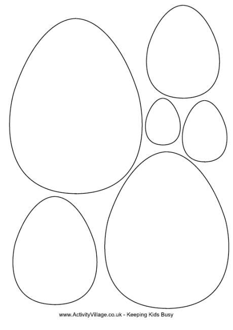 Cute bunny and egg designs to choose from! Easter Egg Template