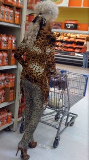 Cougar On The Prowl At Walmart Granny Goes Shopping In Leopard Prints Fail Walmart Faxo