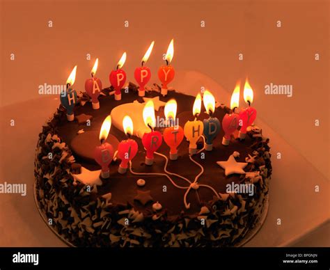 Chocolate Birthday Cake Hi Res Stock Photography And Images Alamy