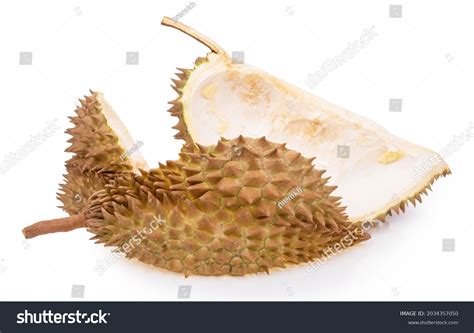 Durian Fruit Shell Isolated On White Stock Photo 2034357050 Shutterstock