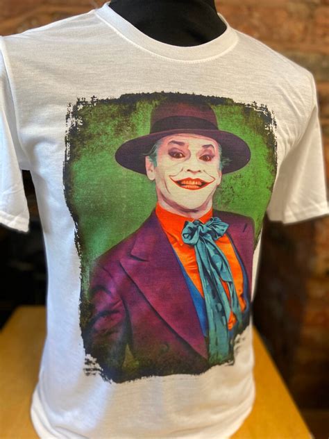 Batman The Joker T Shirt Jack Nicholson Mens And Etsy