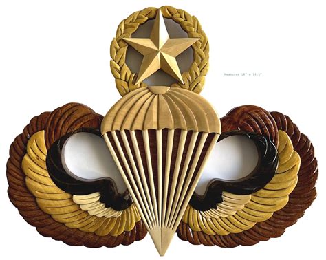 Master Parachutist Badge Jump Wings Plaque