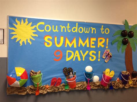 Summer Countdown Bulletin Board Summer Bulletin Boards Cafeteria