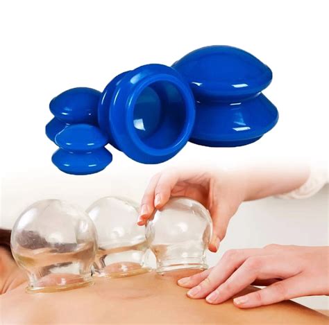 Buy 4pcs Silicone Cupping Therapy Sets Non Plastic Home Vacuum Cupping Chinese