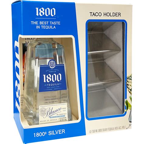 1800 Silver Tequila T Set With Taco Holder Gotoliquorstore