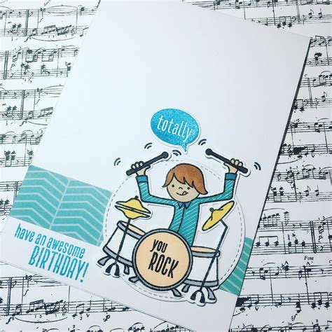 Boys Birthday Card Using Avery Elle Stoked Stamp Set And Following Case