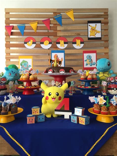 Festa Pokemon Nl Decoración De Fiestas Infantiles Fiesta De
